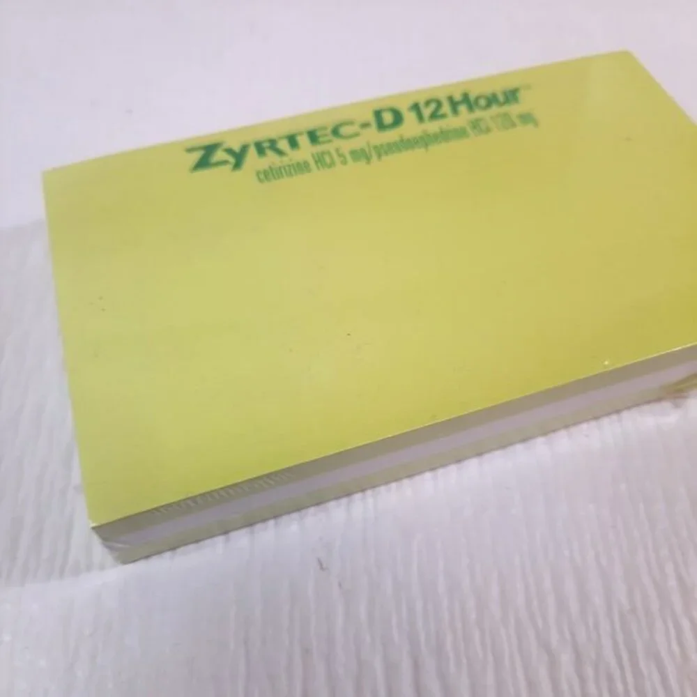 Zyrtec-D 12 hour Sticky‎ Notepad paper memo note pad Pharma promo Pharmaceutical